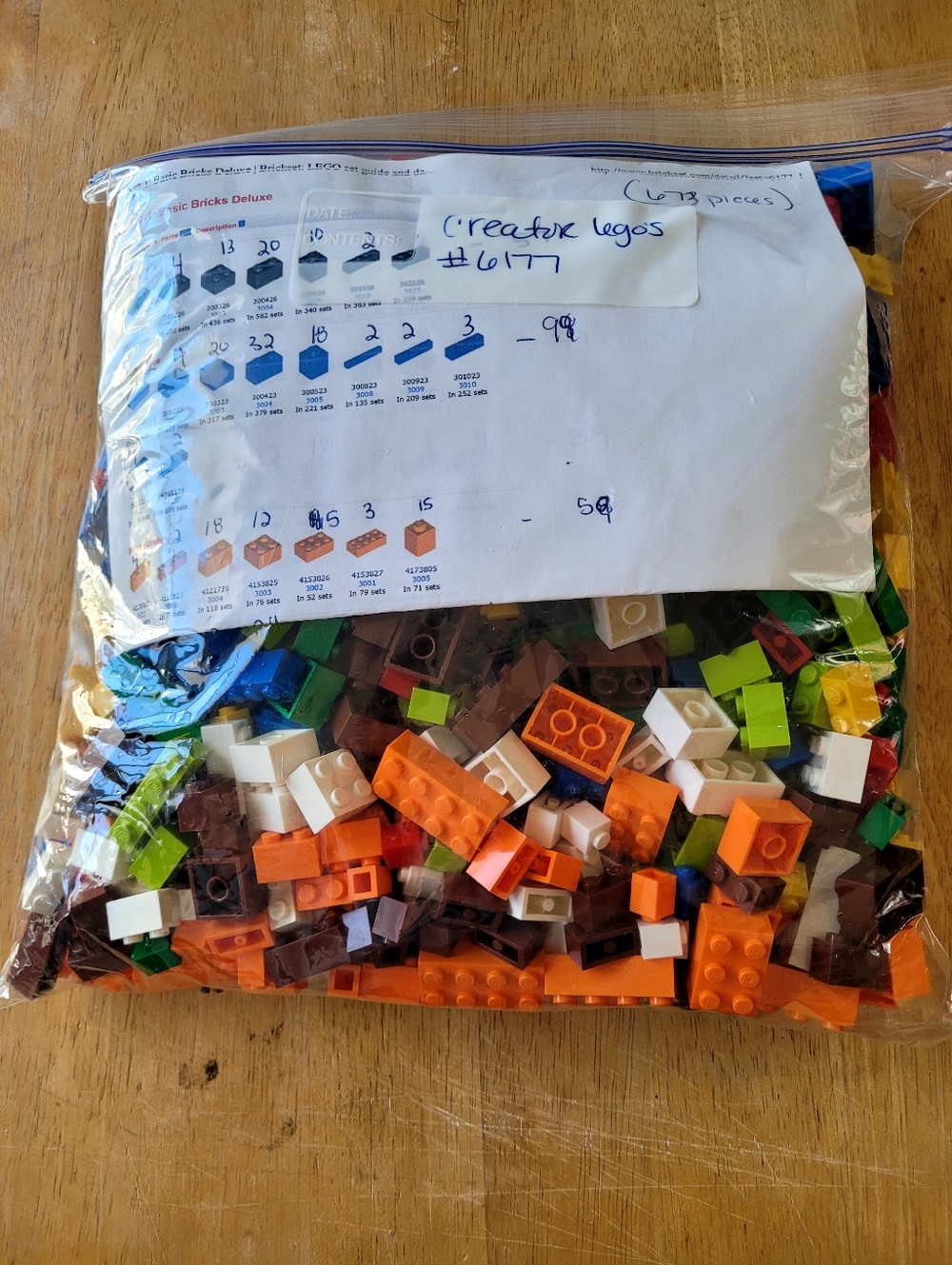 Lego Creator Bricks Set # 6177 Multiple colors, and sizes.
